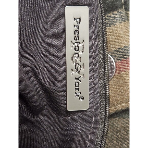 P&Y PRESTON & YORK Greem/Brown/Cream Zip SHOULDER PURSE/BAG - Picture 6 of 12